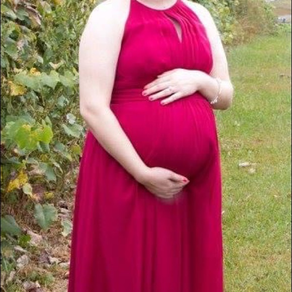 Azazie Dresses & Skirts - Red maternity dress